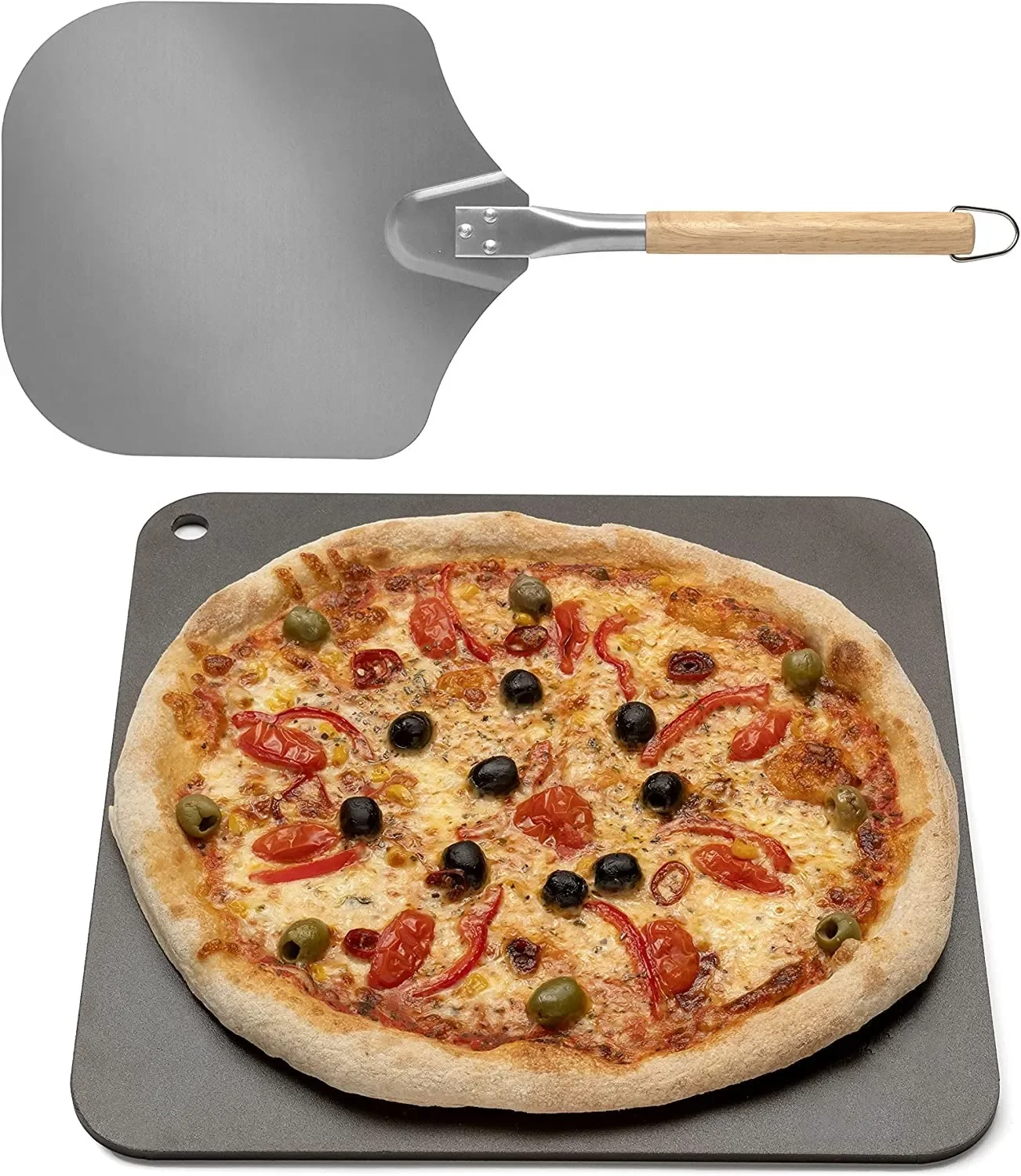 

Hot sale Professional Metal Pizza Tool Steel With Aluminum Spatula Pizza Crust For Gas Oven Baking Tools