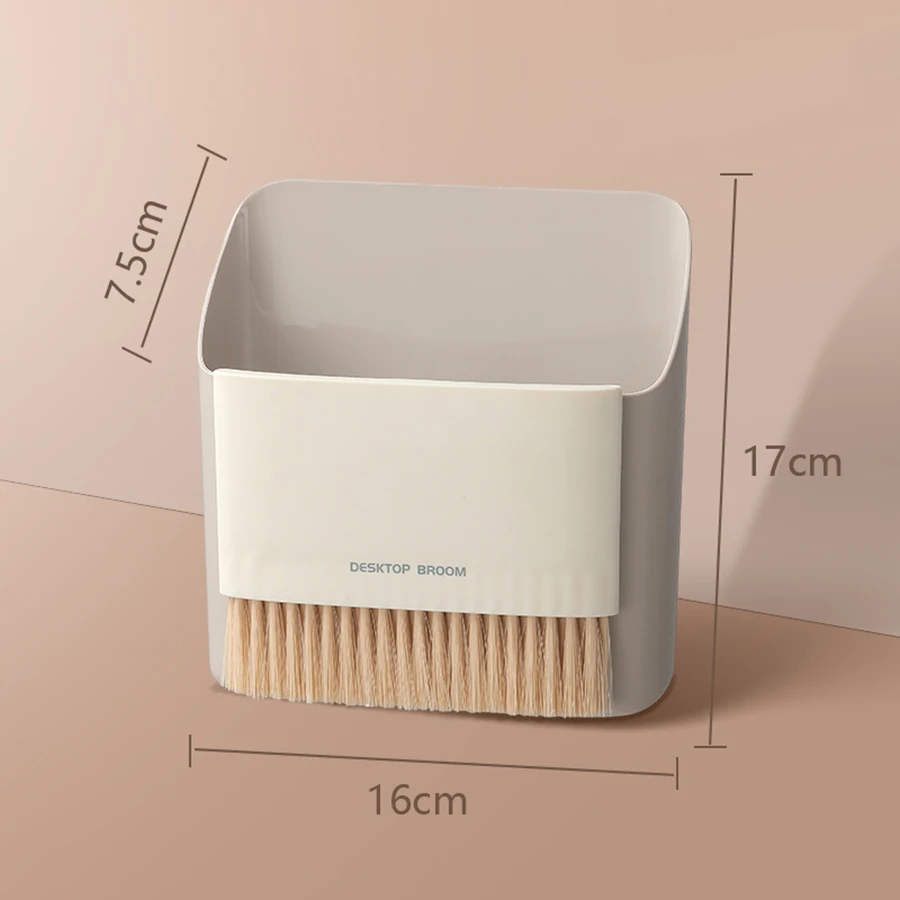 Small Broom and Trash Can Set, Desktop Mini Small Cleaning Brush Storage Set Broom and Dustpan Set