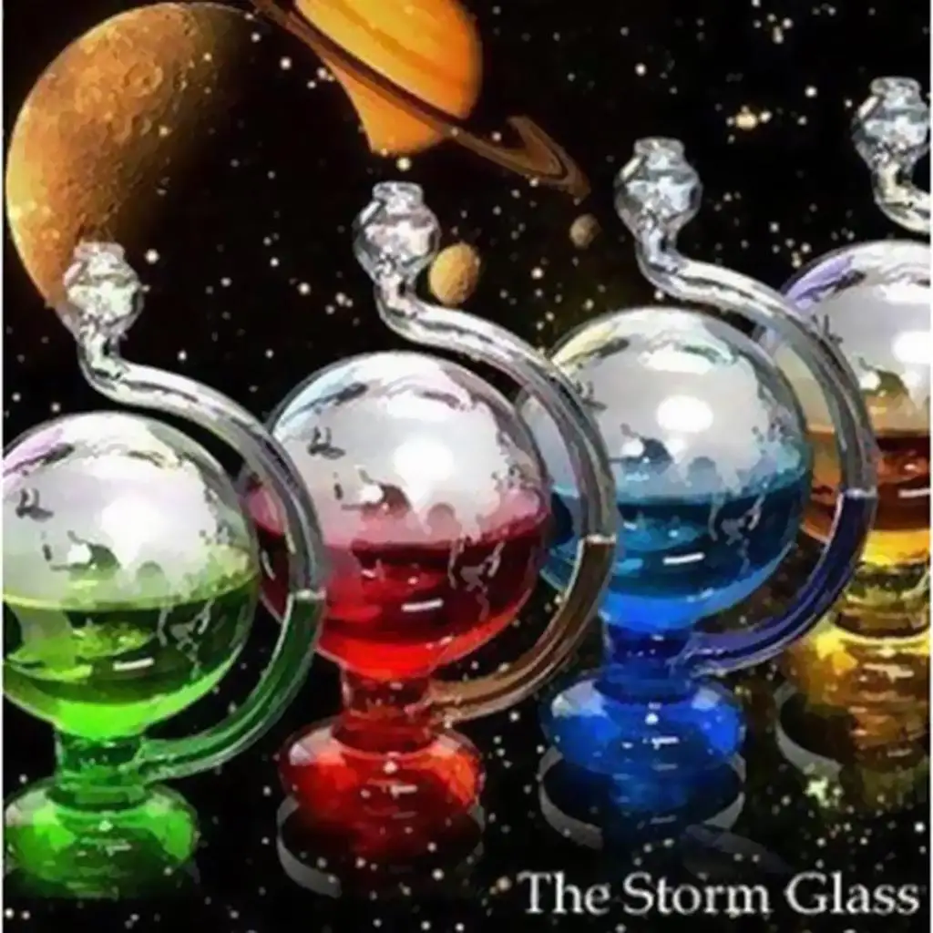 Clear Glass Vase Weather Barometer Bottle Home Office Decor DIY Weather Predictor for Living Room Decoration