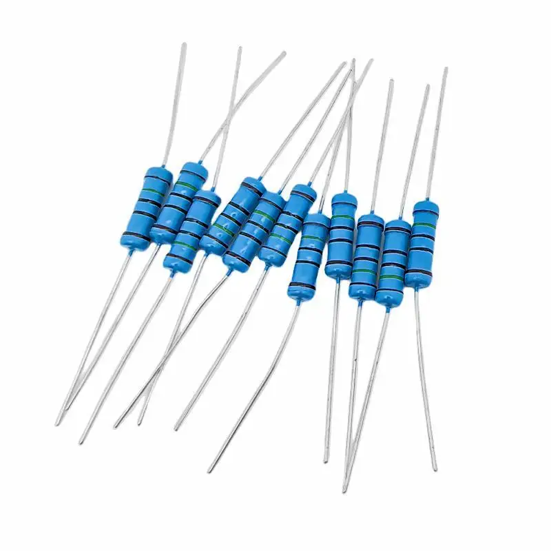 20pcs 2W Metal Film Resistor 1% 1R ~ 1M 2.2R 4.7R 10R 22R 47R 100R 220R 470R 1K 10K 100K 2.2 4.7 22 47 100 220 470 Ohm