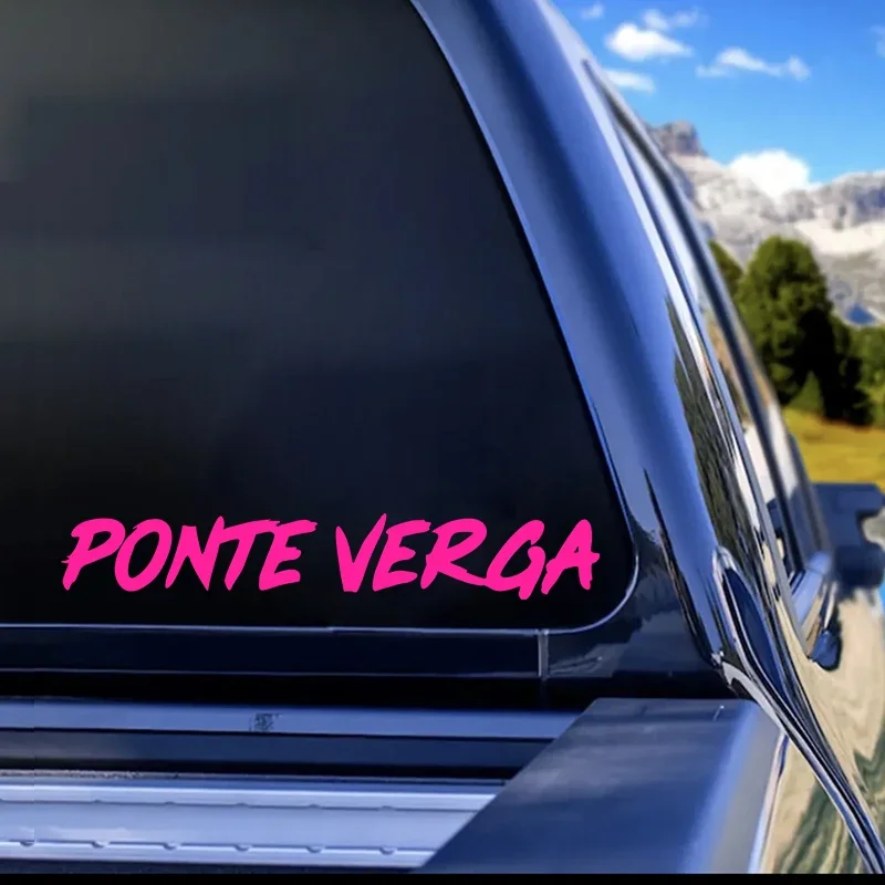 1PC PONTE VERGA Funny Vinyl Stickers Decals Waterproof Sunscreen DIY for Motorcycle Fuel Tank Car Window Rear Windshield Decor