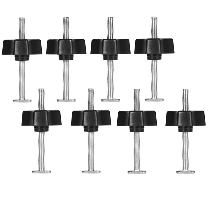 Tネジとプラスチックノブナットセット、木工ツールジグ、ネジ固定具、Tボルトノブキット、1、4