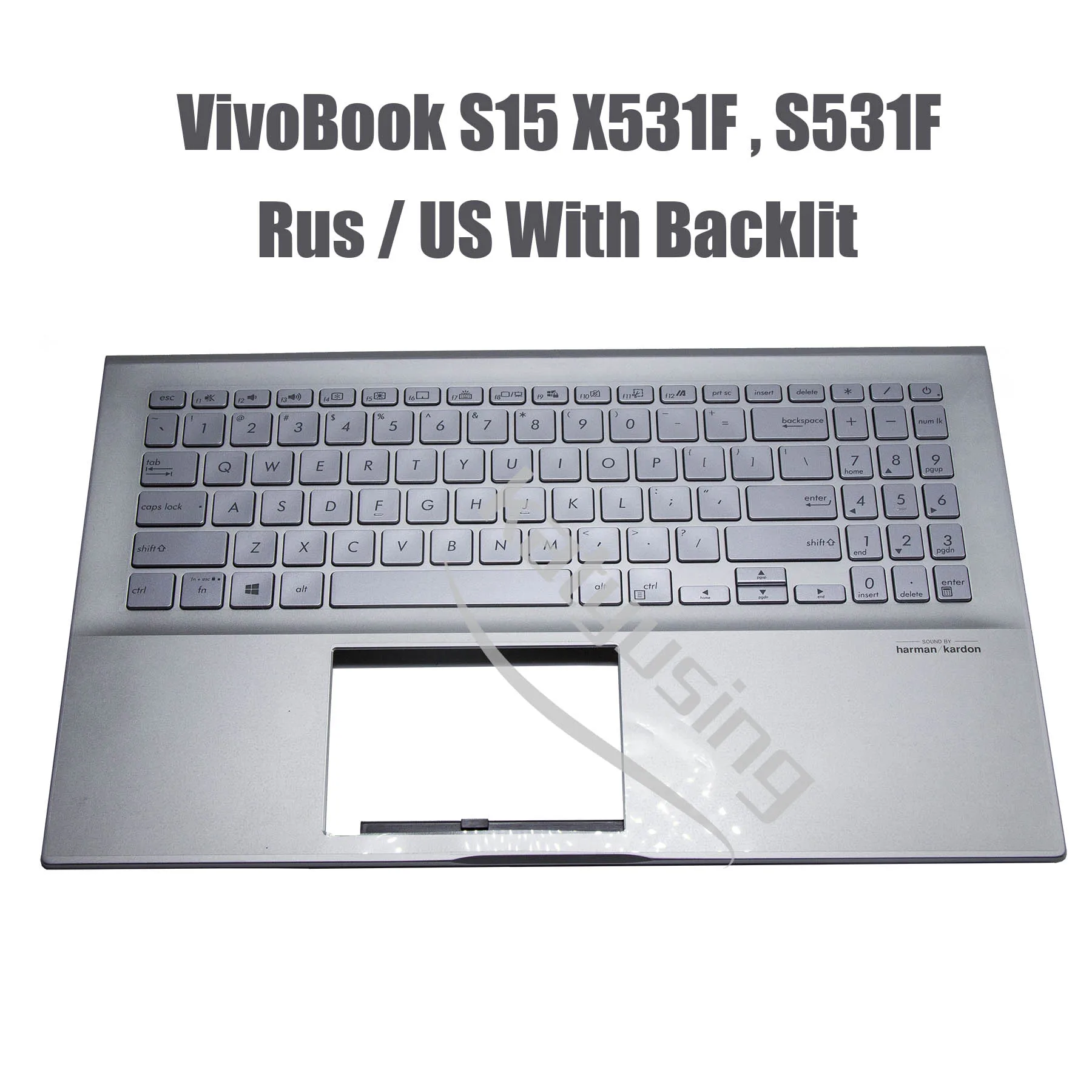 New Latin or  Russian US Keyboard for ASUS VivoBook S15 X531F  S531F X531 S531 Palmrest Topcase 13NB0LL1AM0301  With Backlit