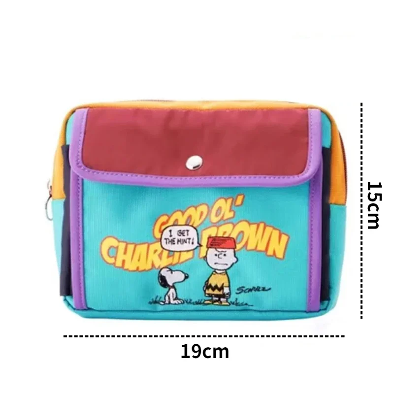 New Snoopy Large-Capacity Travel Cosmetic Bag Portable Canvas Makeup Pouch Women Waterproof Bathroom Washbag Multifunction Purse