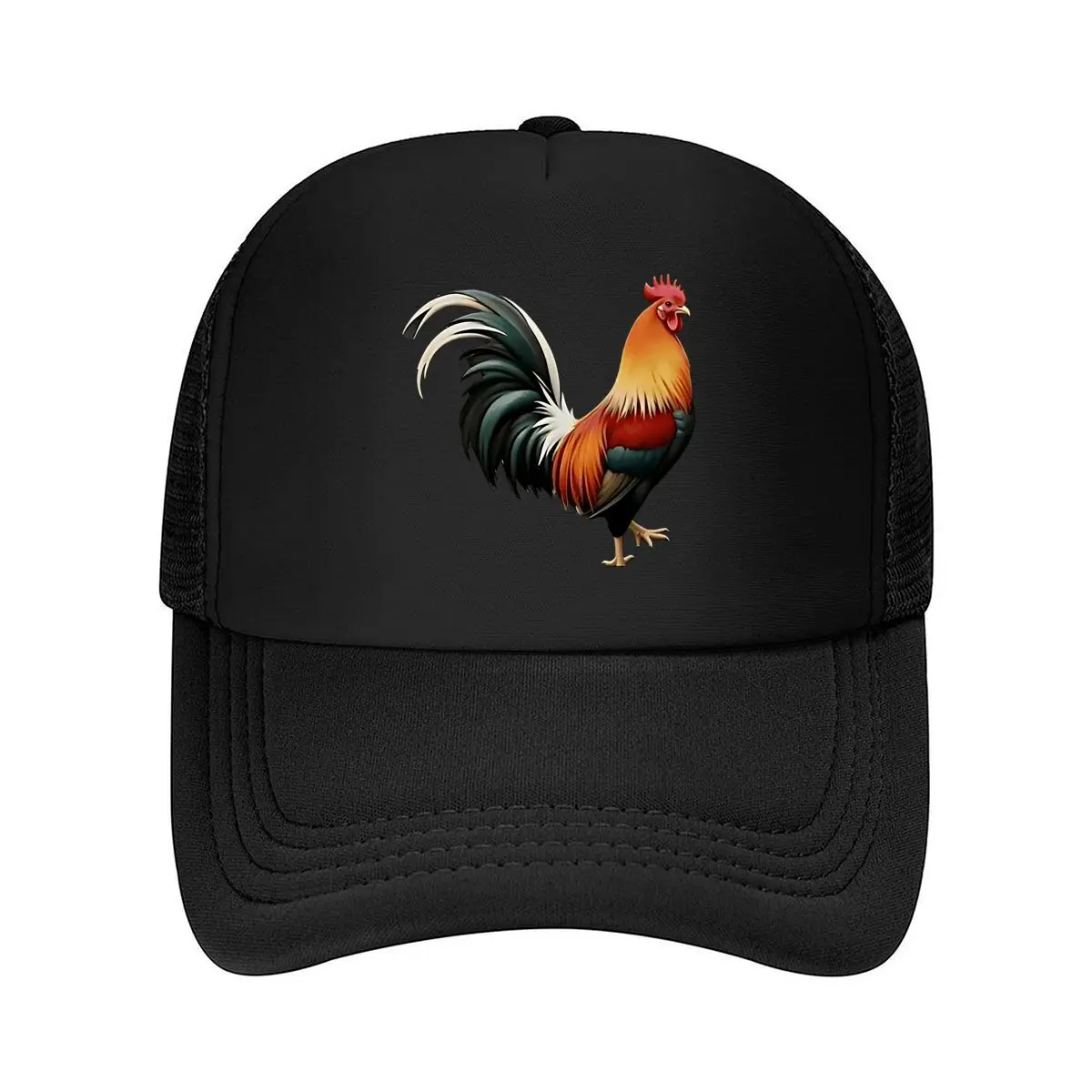 Baseball Cap Featuring a Gradient-Colored Rooster Design, Ideal for Workouts And Outdoor Activities  2026 Mesh Baseball Cap