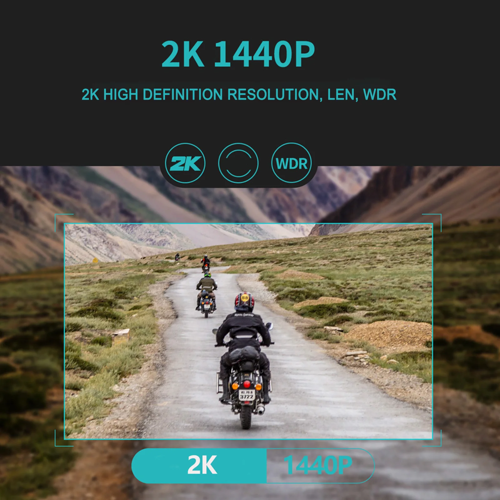 WIFI Motorcycle Driving Recorder HD 2K 1440P Sports DV Camera Bike Helmet Action DVR Video For Outdoor Cycling Traveling