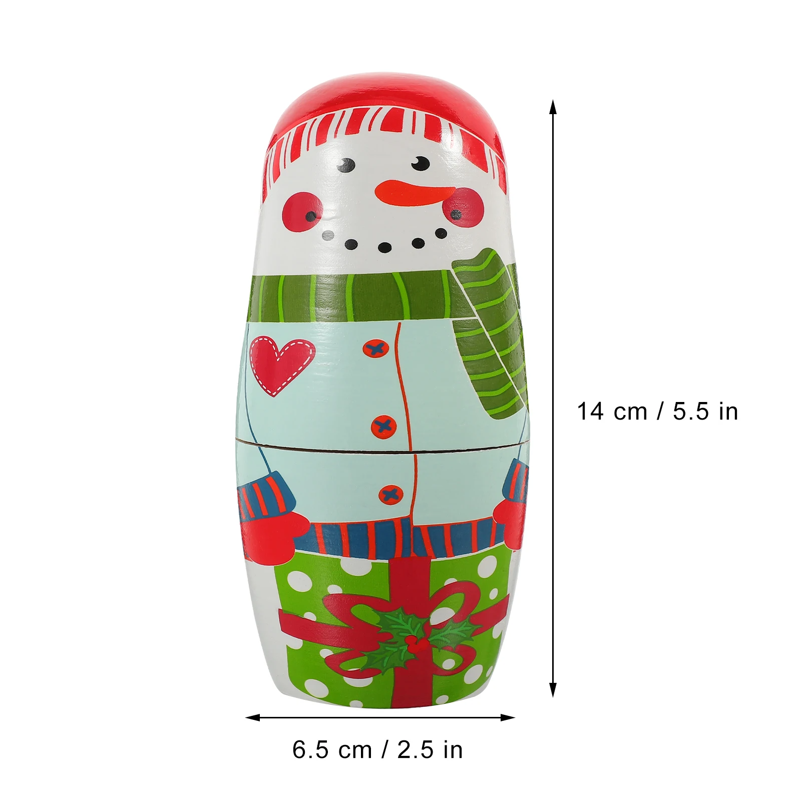 

Snowman Matryoshka Household Wood Toy Russian Toys Cartoon Nesting Handmade Child