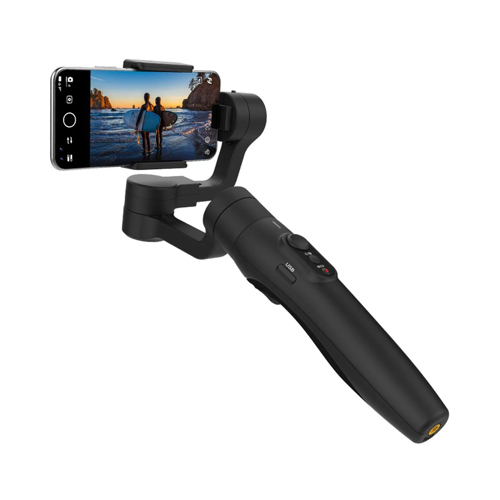 Nimova Hand-held Gimbal Stabilizer 3-Axis Portable Stabilizer with Tripod 180mm Retractable Bar Motor Lock Design AI Face Tracki