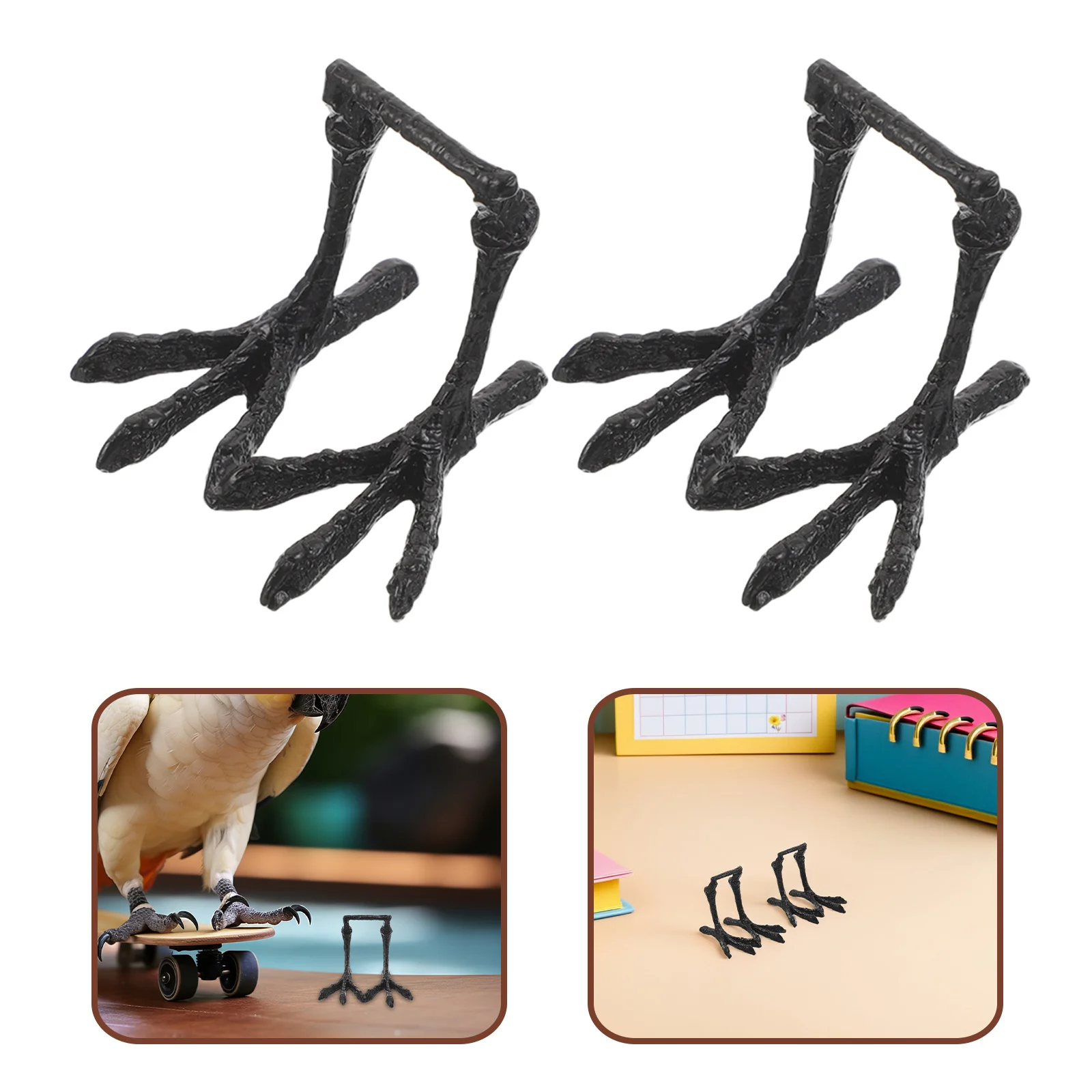 

9Pcs Simulation Bird Feet Iron Paw DIY Crafts Crow Feet Replacement Halloween Decor Reusable for Stuffed Animals and Models