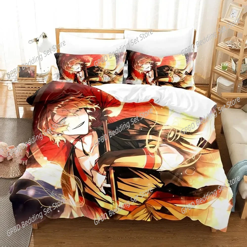 Bungo Stray Dogs Nakahara Chuuya Comfortable Duvet Quilt Cover Pillowcase Bedding Set Children Bedroom Decoration Home Textile
