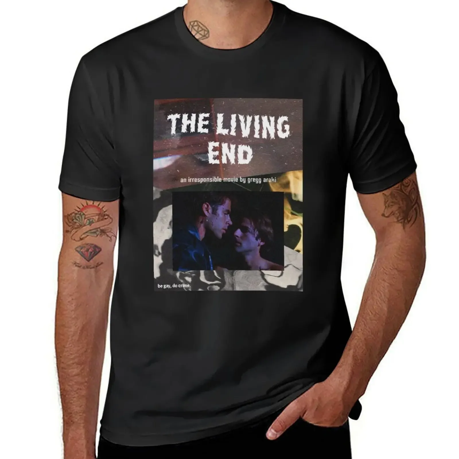 the living end gregg araki T-Shirt man t shirt blue archive shirts men graphic