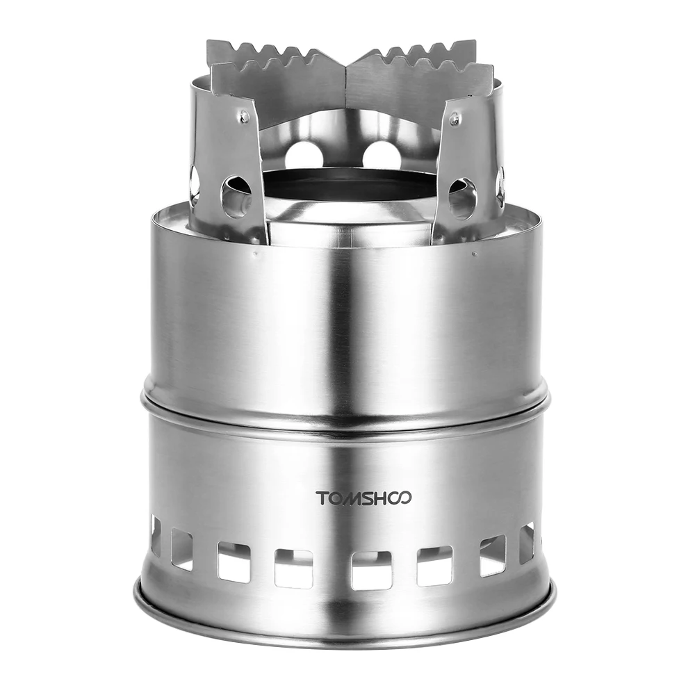

Portable Furnace Folding Windproof Wood Burning Stove Compact Stainless Steel Alcohol Stove Outdoor Camping Hiking Picnic BBQ