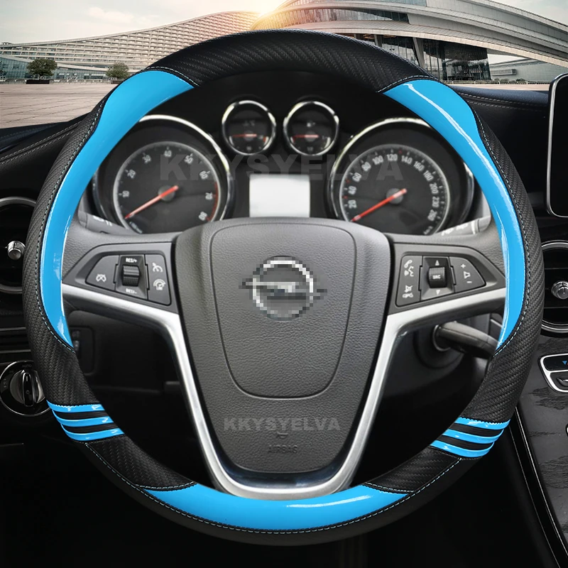 Carbon Fiber+Leather Car Steering Wheel Cover For Opel Insignia 2008-2013 Astra (J) Cascada Mokka 2012-2019 Auto Accessories