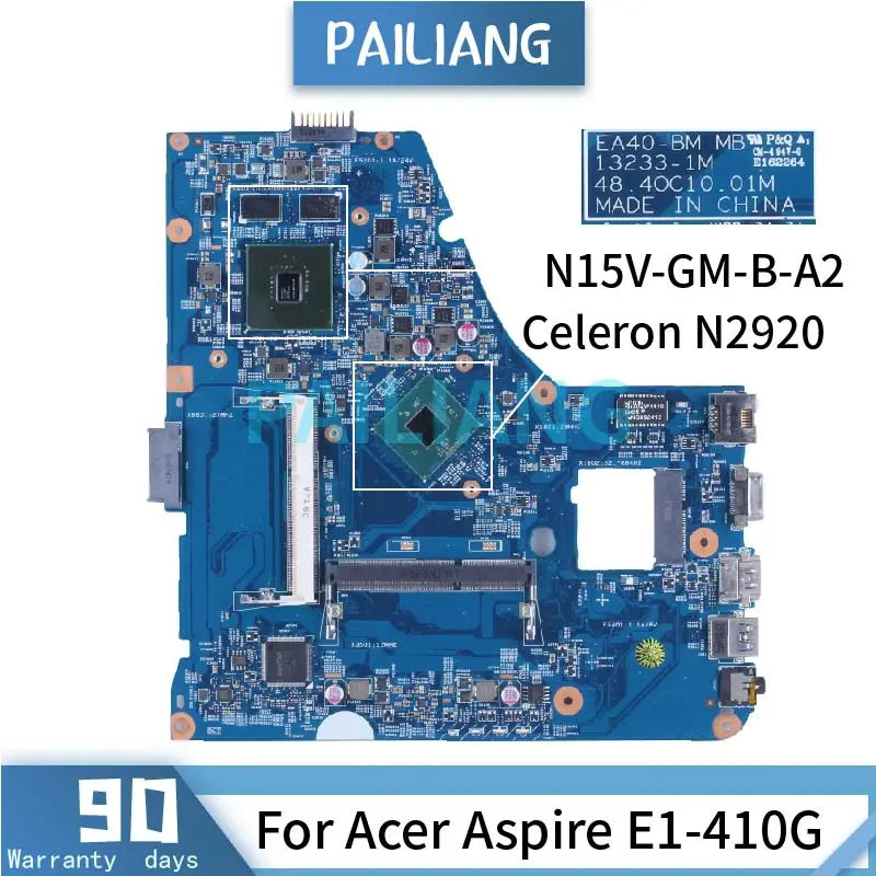 

For Acer Aspire E1-410G Celeron N2920 Laptop Motherboard 13233-1M NBMGP11005403 SR1SF N15V-GM-B-A2 DDR3 Notebook Mainboard