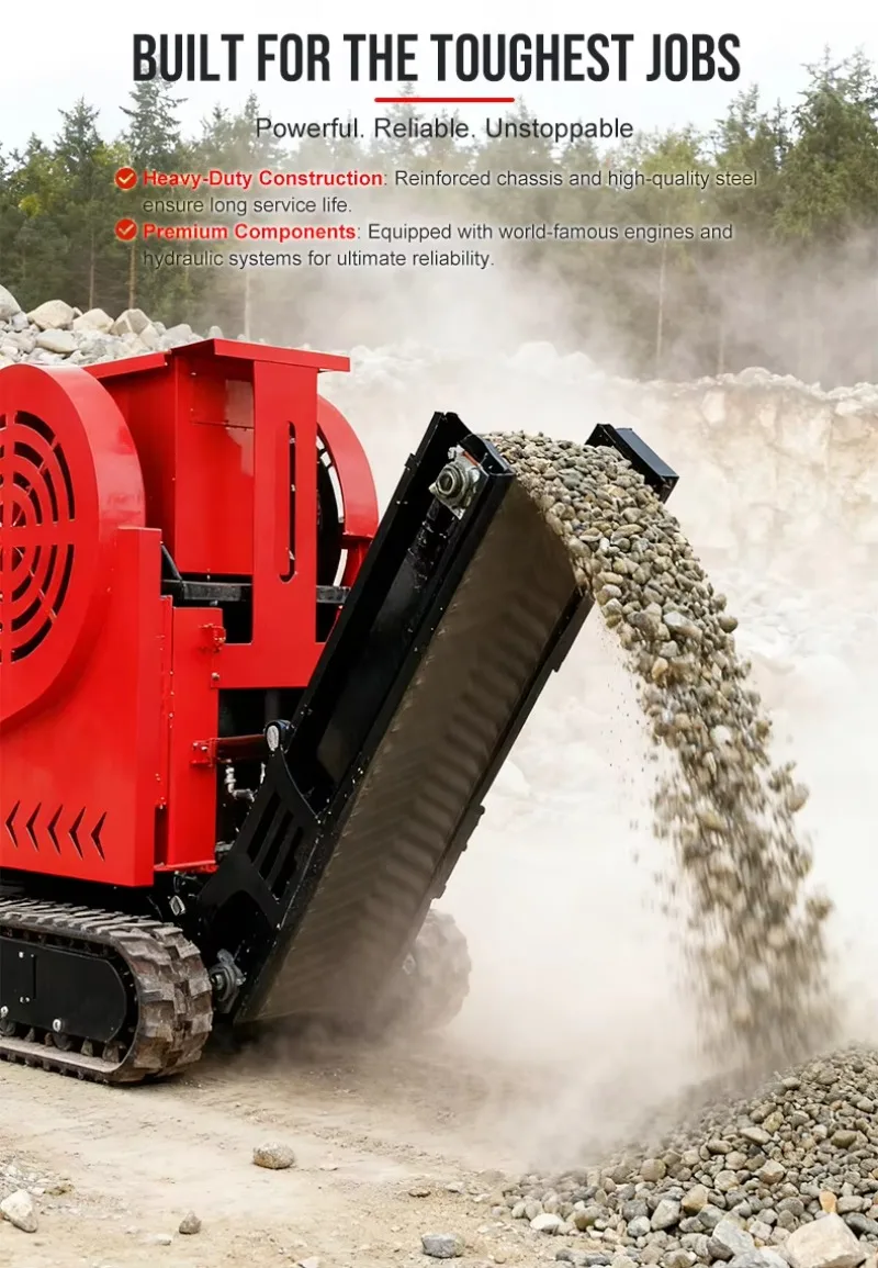 Crawler Concrete Mobile Jaw Crusher with DC Motor & Engine Max.5t/h Capacity for Construction Waste Processing