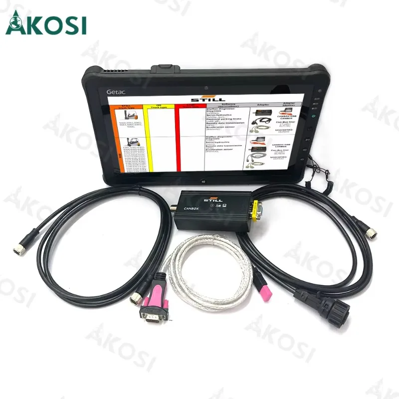 

For Still Forklift Canbox 50983605400 Diagnostic Cable Still Box Can Bus Line Still CANBOX 2 Diagnosis Tool+Getac F110 Tablet
