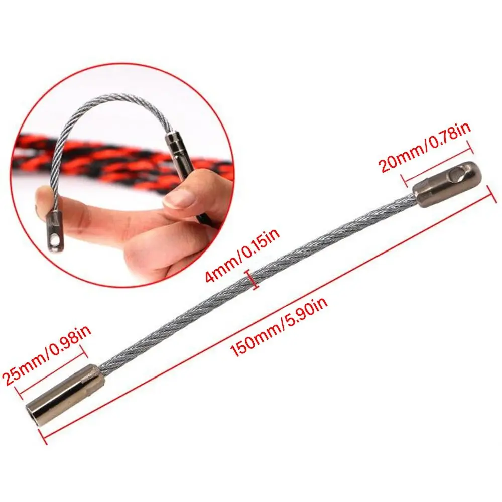 Fast Auxiliary Tools For Repair Electrician Wire Cable Elastic Threader Fish Tape Leader Connector Head Automatic Thread Guide