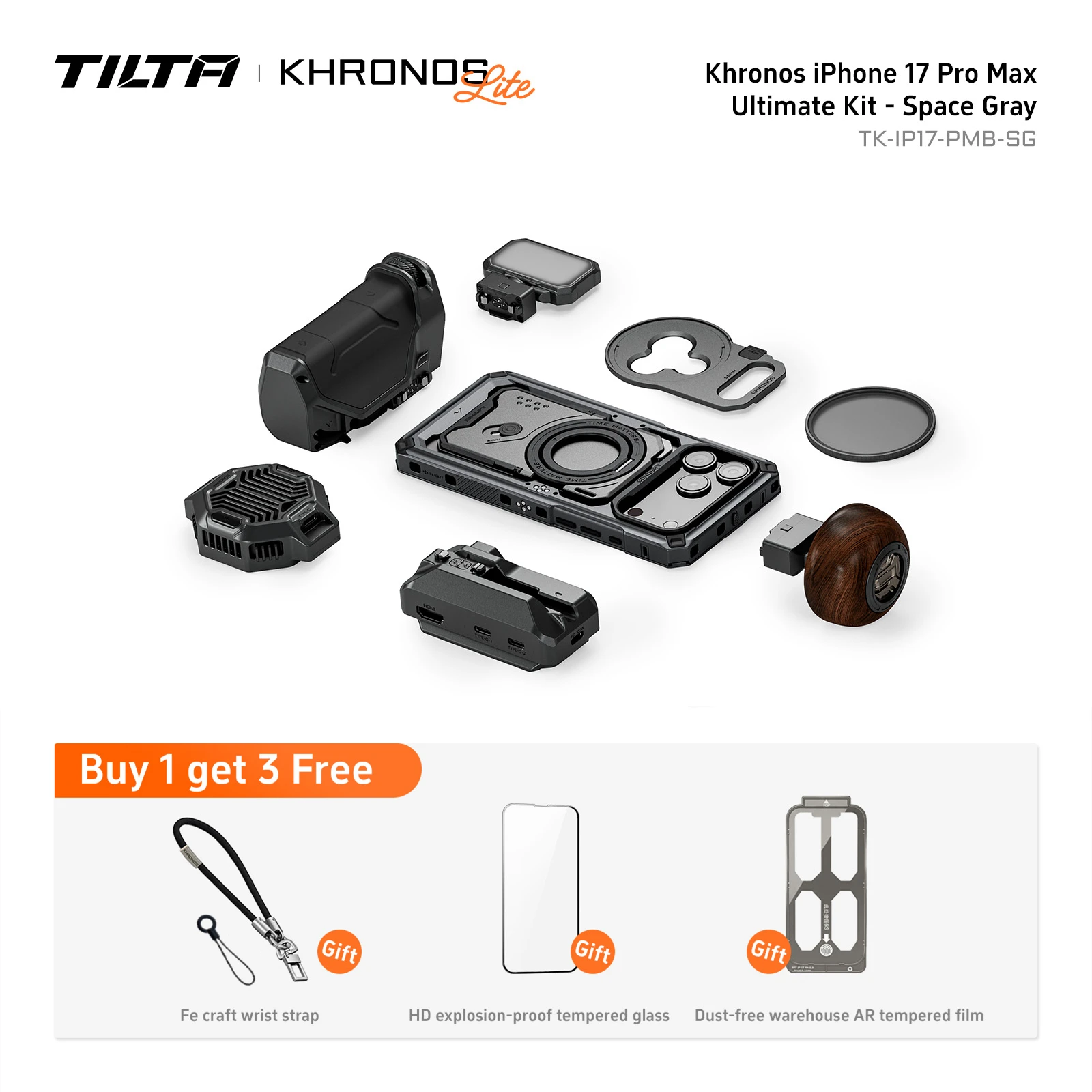 TILTA スマートフォンアクセサリーセットiphone17 pro Max 用 Sb09f87f214354178a5e2525766f98