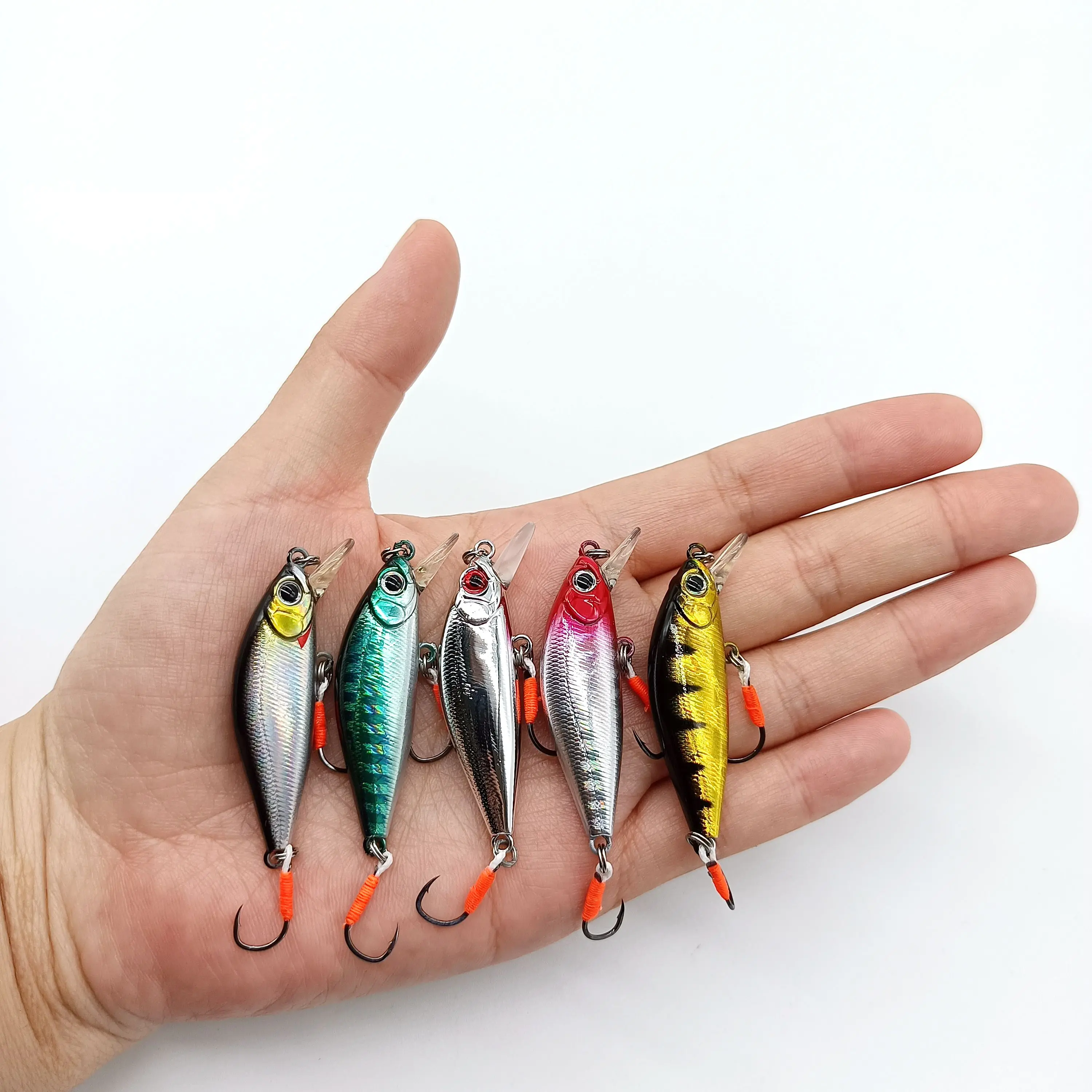 DUODUOYU 1PCS Neue Sinking Minnow Angeln Locken 3,2g/45mm Mini Barsch Pesca Wobbler Harten Köder mit 2 einzel Haken Angelgerät – Detail 3