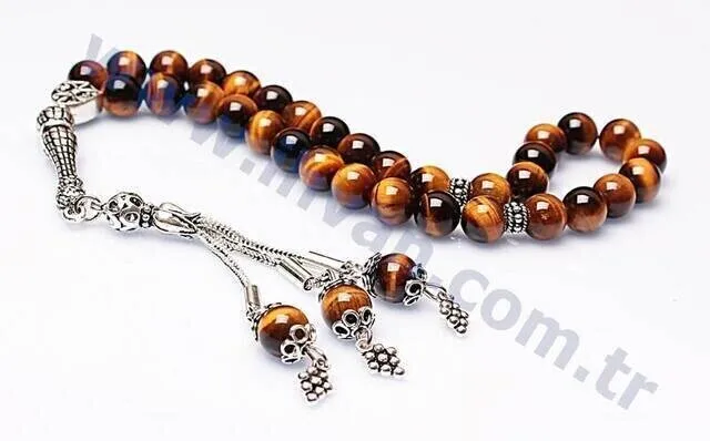 IQRAH Tiger Eye Stone Rosary (925 carat Silver)