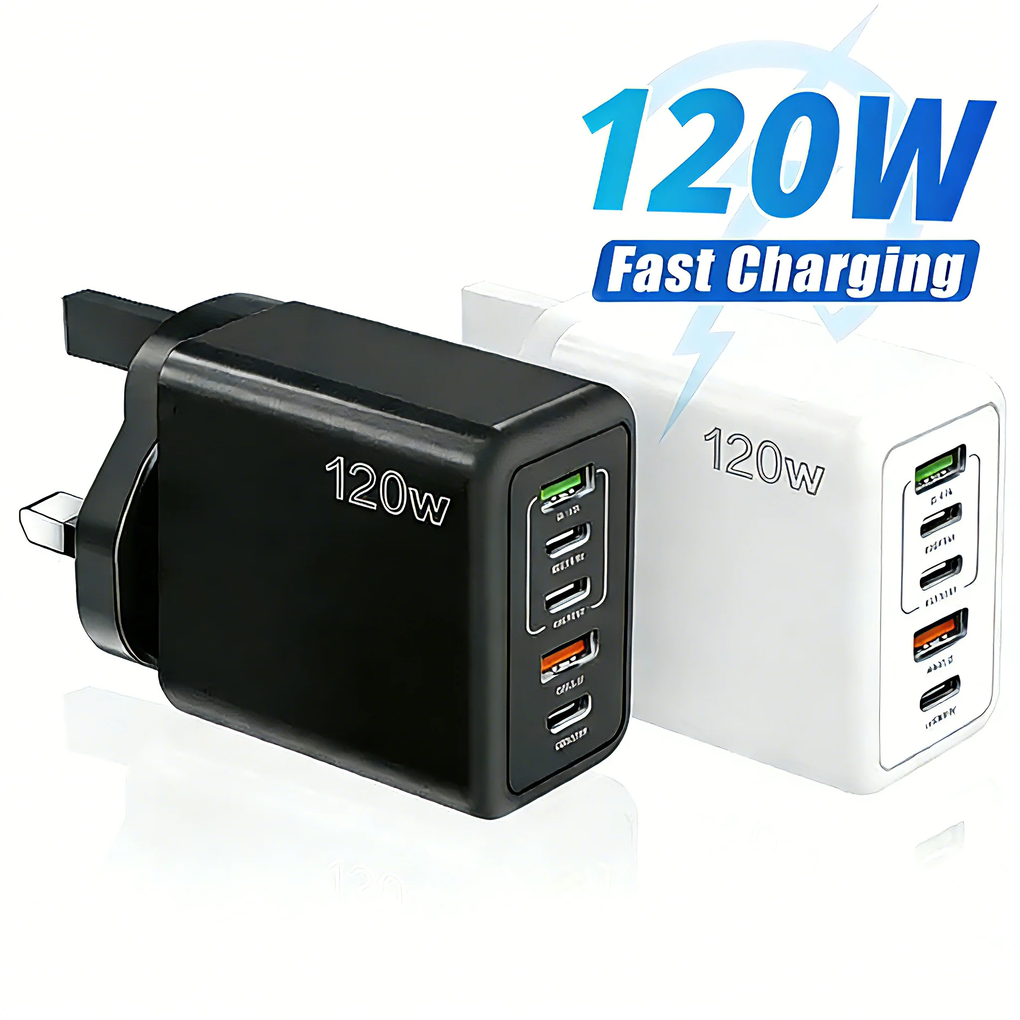 120W Home Office USB Charger Socket PD Type C 5 Port Chargin