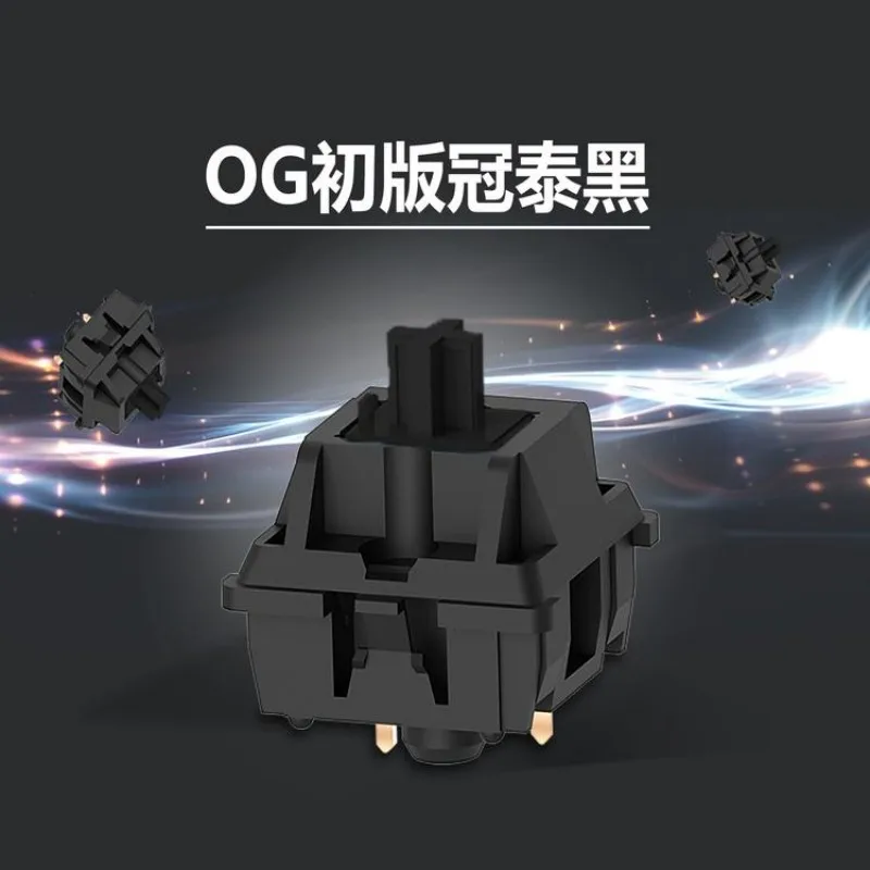 Greetech OG Black Switch 60g Linear Pre-Lubed 5 Pins HotSwap POM Stem Switches For Mx Mechanical Keyboard 기계식 키보드 축
