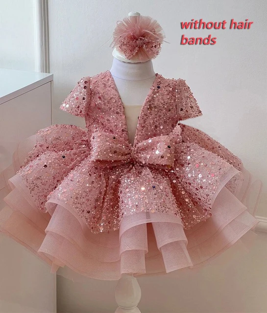 Pailletten Ballkleid Prinzessin Mädchen Party Tutu Kleider Baby Kinder Blumenmädchen Hochzeit Weihnachten Party Vestidos Kinder Kleidung