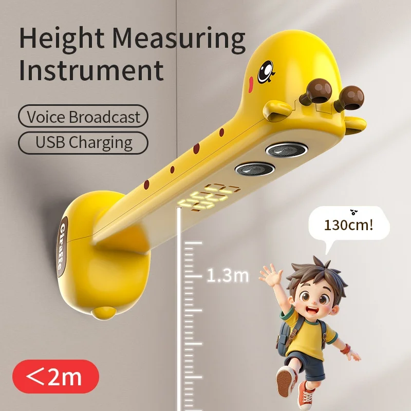 Children's Home Use Stature Measurement Stick with Ultrasound Height Measurement Electronic Tape Wall Sticker Baby Toy