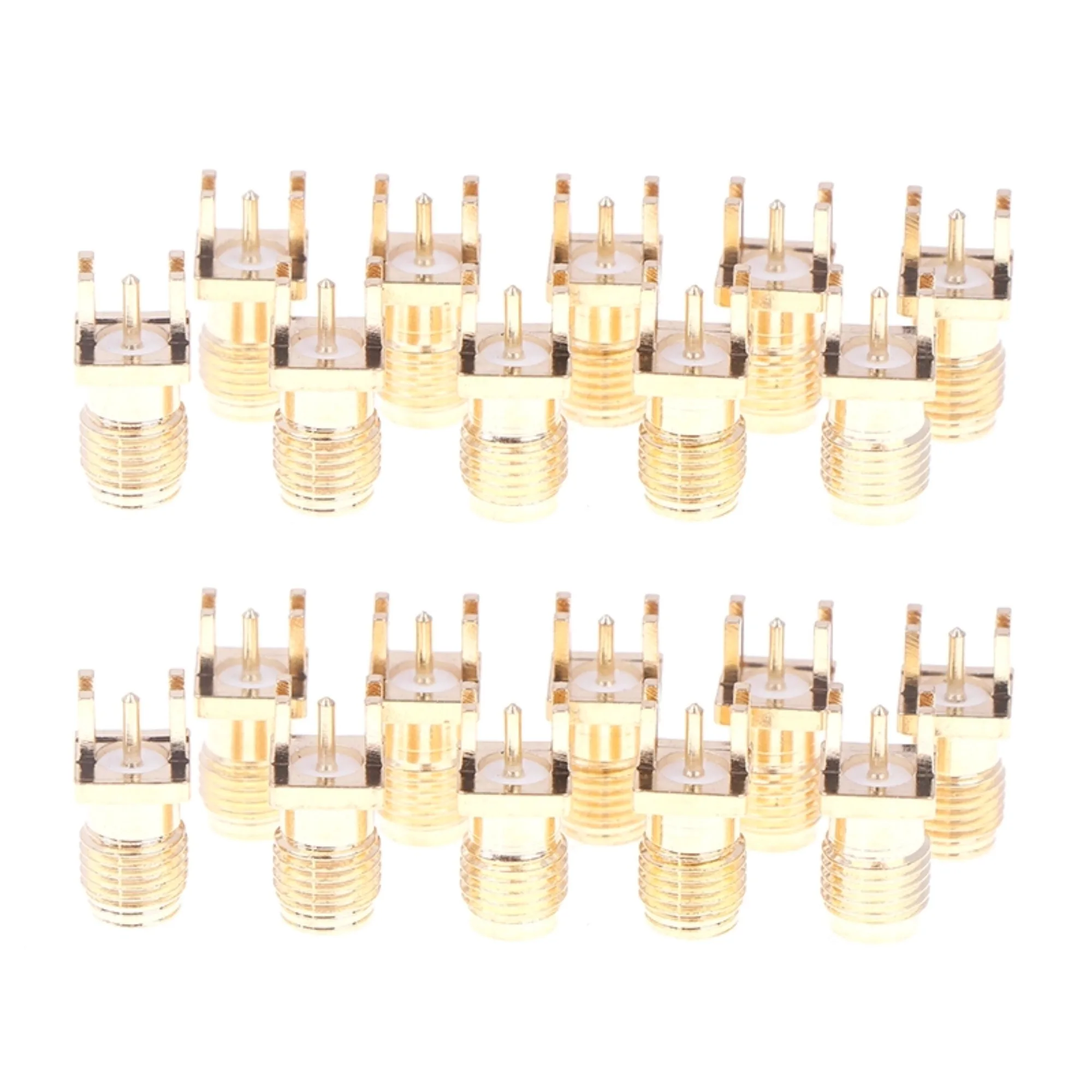 

10Pieces SMA Female Jack Adapter SMA Female Base Socket Jack With Solder PCB Board Edge Mount Adapter 1.5*1cm
