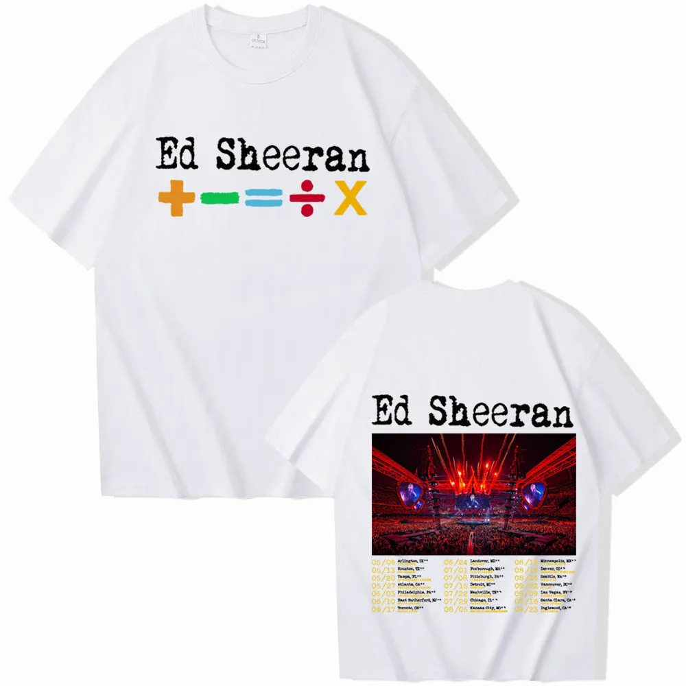 Ed Sheeran 2024 Tour T-Shirts Unisex Harajuku O-Neck Short Sleeve Popular Music Shirts Fans Gift