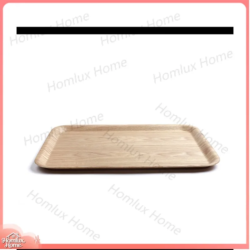 Nordic Style Solid Wood BBQ Tray Square Wooden Tea Tray Ash Wood Fruit Serving Tray for Outdoor Cooking and Home Decoration