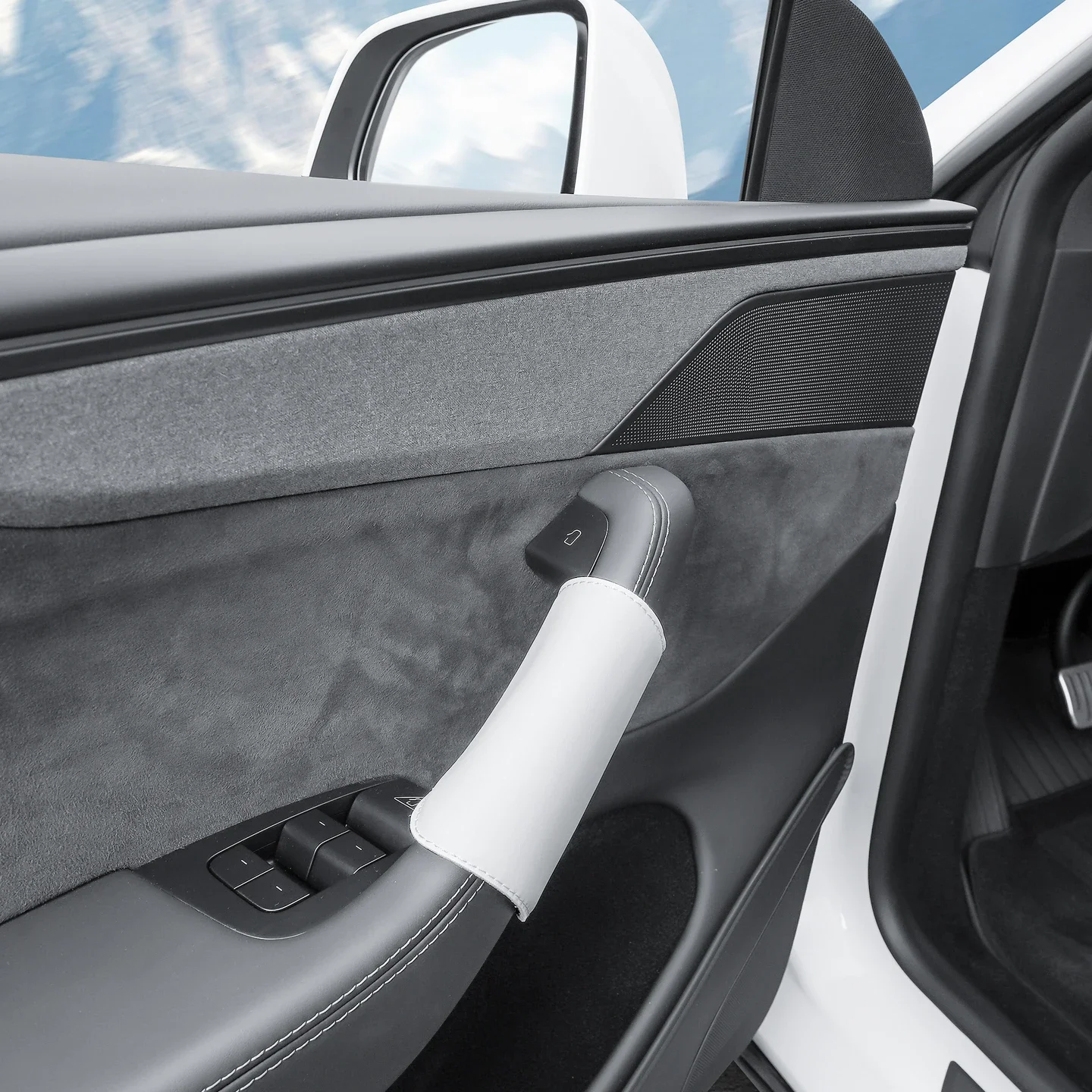 2PCS Door Handle Protection Pad For Tesla 6-Seater Model YL/Y Juniper Model3 Highland Rear Handle Cover Anti-Scratch Accessories