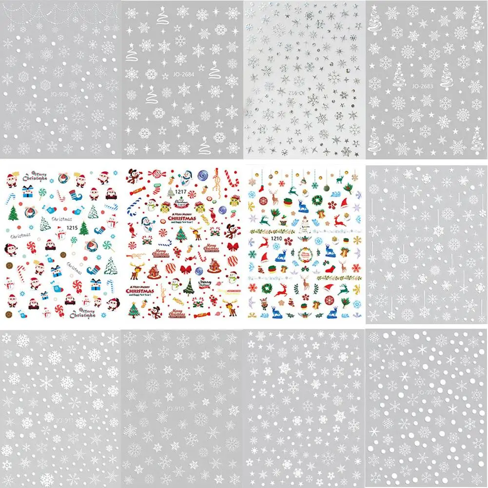 Adesivos de maquiagem para rosto e olhos, adesivos de floco de neve para rosto de Natal 5D Witte Sneeuwvlok Ronde Tattoo Oogschaduw Adesivos