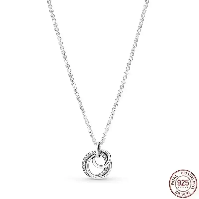 Clássico Abóbora Colar De Pingente, Multi Rounds, Símbolo Do Coração, Simples Exquisite Charme, Presentes Da Jóia, 925 Sterling Silver, Venda Quente