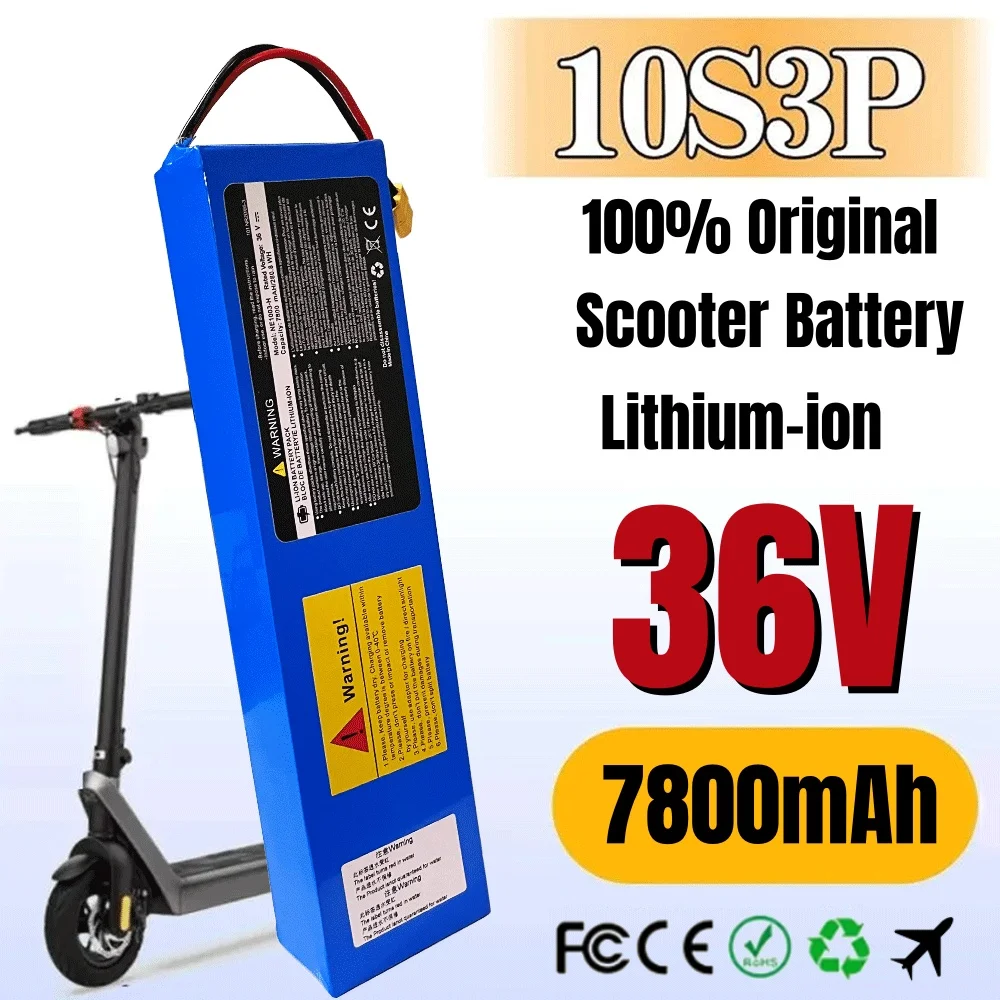 💯 10S3P 36V 7800mah/7.8Ah Electric Scooter Battery 250W-500W 42V Electric Scooter Power Battery with BMS