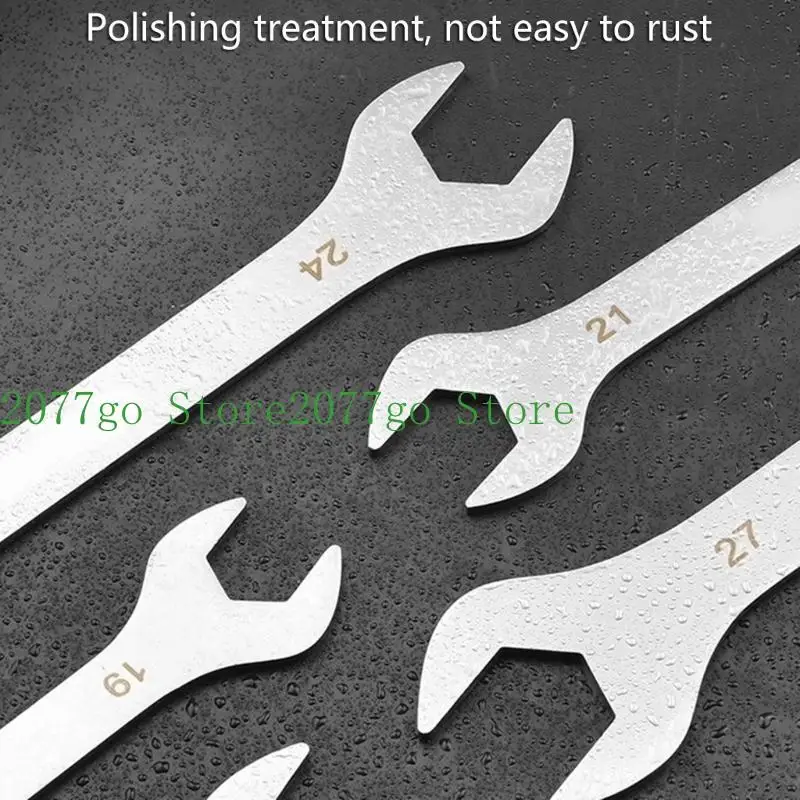 Y1UD Lightweight Double Head Wrench Spanner for Tight Workspaces Rustresistant Finish Small Spaces and Repair Needs