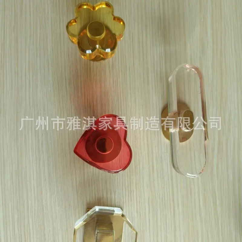Transparent Stainless Steel Crystal Acrylic Cabinet Door Drawer Handle Acrylic Cabinet Door Handle Furniture Handle