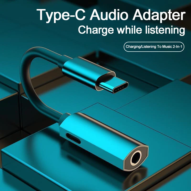 original 2 in 1 Type C To 3.5MM Headphones Jack Audio Adapter For Samsung Galaxy S24 S23 Ultra A54 A53 Note 20 10 USB C Charger