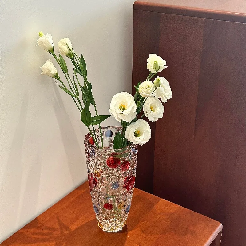 Glass Vase Living Room Flower Arrangement Raising Flower Arrangement Desktop Decoration Ornament Jarrones Home Decor  Vases