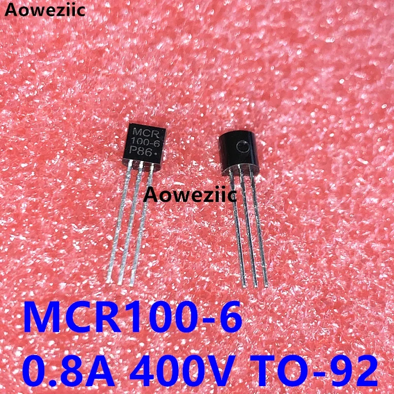 50PCS MCR100-6 MCR100-8 0.8A 400V 800V bidirectional silicon controlled thyristor TO-92, brand new and authentic