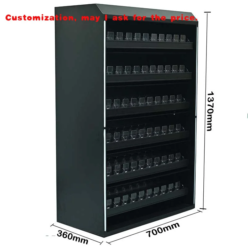 

custom.Supermarket Shelf Display Stand Custom Interlocking Gate Display Cabinet Metal Frame Multilayer Light Strip