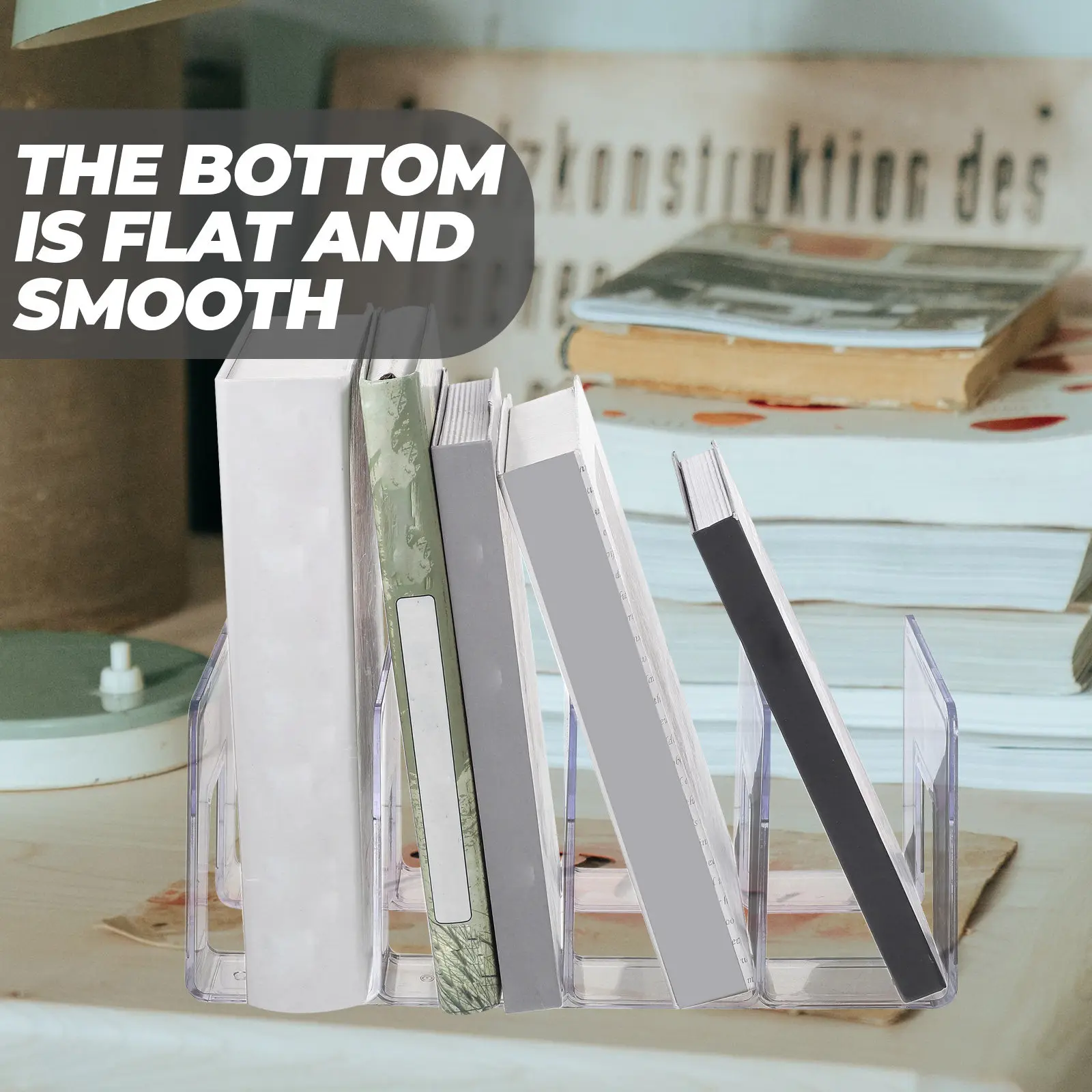 

Desktop Document Rack Modern File Holder Organizer for Office Study Desk Storage Files Magazines Newspapers Letters Folders