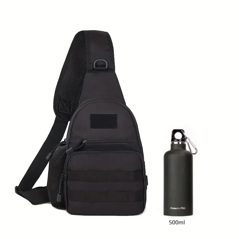 Outdoor Taktische Tarnfarben-Brusttasche für Männer, Wanderrucksack aus Nylon, Jagd- und Angeltasche mit Molle-System, Trekking-Schultertasche – Detail 13
