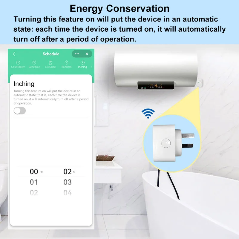 AU Новая Зеландия Plug Tuya Smart WiFi 16A Приложение Монитор Потребление электроэнергии Размер Дистанционное управление ВКЛ. ВЫКЛ Работает с Google Home Alexa