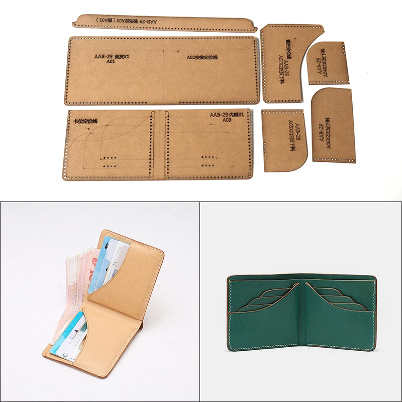 Multiple Models Leather Craft Fashion Personality Ladies Clutch Wallet Sewing Pattern Hard Kraft Paper Template