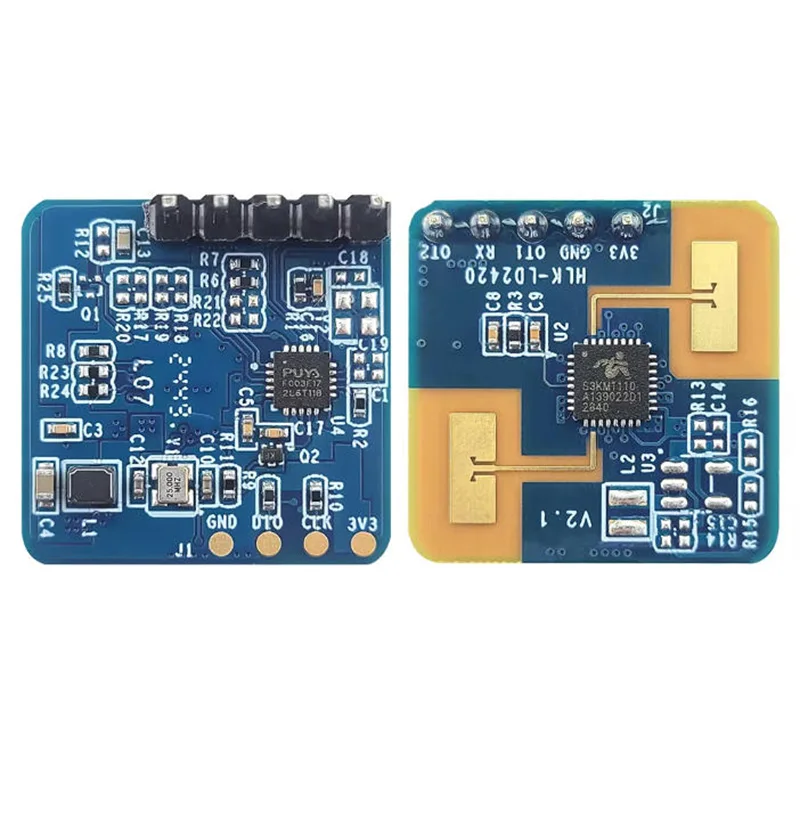 LD2420 Radar Module Human Motion Sensor Module 24GHz Support GPIO UART Interface 5PIN Low Power Smart Sensor