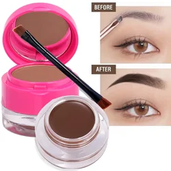 2 in 1 Augenbrauen Eyeliner Gel schnell trocknende lang anhaltende Eyeliner Creme mit Pinsel Augen Make-up wasserdichte Augenbrauen Enhancer Kosmetik