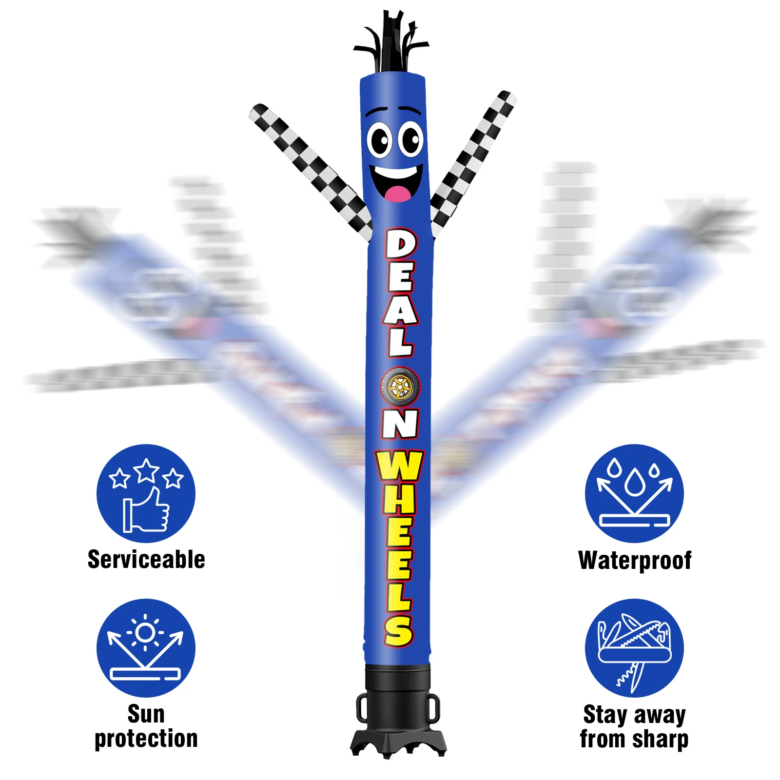 6/10/15/20FT wysokie nadmuchiwane koła Dealon tańczący facet do dekoracji zewnętrznej reklama (kwiat nie wchodzi w skład zestawu)