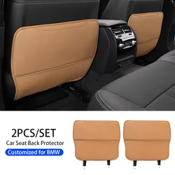 PU Leather Car Seat Back Protector For BMW G32 6GT G30 F10 F30 G20 X3 G01 G02 F15 G05 Anti Kick Dirty Pad Interior Accessories