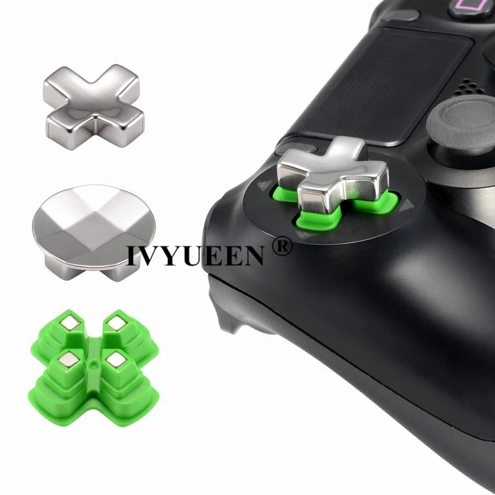 IVYUEEN Magnetic Dpad Buttons Mod Kit for PlayStation 4 PS4 Pro Slim Controller Metal D Pad for Dualshock 4 DS4 Game Control